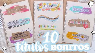 10 TÍTULOS BONITOS aesthetic ✄ Barbs Arenas Art [upl. by Meri]