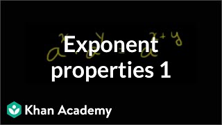 Exponent properties 1  Exponent expressions and equations  Algebra I  Khan Academy [upl. by Llebana]