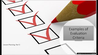 Examples of Evaluation Criteria [upl. by Isman]