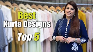 Best Kurta Designs  Top 5 Indian Kurta Designs  Jasminum Fashion Designer  Ep6 [upl. by Ayhtnic]