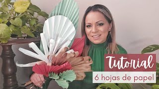 🍂 Tutorial hojas de papel estilo boho  DIY hojas de palma 🌿 [upl. by Cirdnek988]