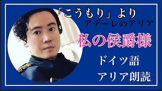 【ドイツ語アリア朗読】私の侯爵様『こうもり』より アデーレのアリア [upl. by Troc]