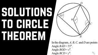 CIRCLE THEOREMS How to solve different Circle theorem problems [upl. by Milore]