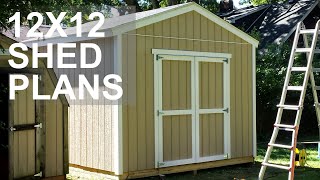 12x12 Shed Plans Video  Over 13 Shed Designs [upl. by Einreb]