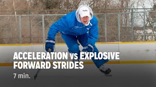 Acceleration vs Explosive Forward Strides  iTrain Hockey [upl. by Repotsirhc726]