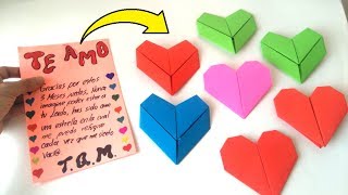 COMO DOBLAR TUS CARTAS EN FORMA DE CORAZON [upl. by Laurene]