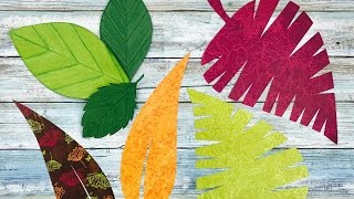 COMO HACER HOJAS DE PAPEL  MOLDES GRATIS  HOW TO MAKE PAPER LEAVES [upl. by Shanon234]