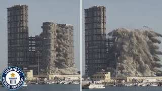 Tallest building demolished using explosives  Guinness World Records [upl. by Oderfla542]