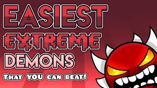 The 5 EASIEST Extreme Demons in Geometry Dash And how to beat them [upl. by Nahgam390]