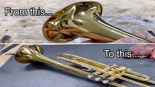 Holton Trumpet Repair New tool setups Band Instrument Repair [upl. by Atalayah645]