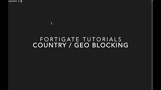 Fortigate Country Blocking  Geo Blocking  Local In Policy Setup  Script [upl. by Betteann]