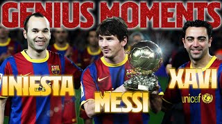 The GREATEST MESSI XAVI amp INIESTA moments FC Barcelona Golden Trio [upl. by Nailij]