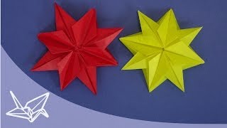 Origami Stern für Weihnachten  Faltanleitung [upl. by Iem215]