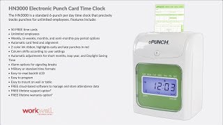 uPunch HN3000 AutoAlign Electronic Time Clock [upl. by Adebayo]