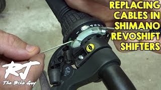 How To Replace Shifter Cable On Shimano Revoshift Shifters [upl. by Nnylsaj815]