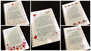 5 márgenes para decorar CARTAS de AMOR [upl. by Anyotal]