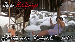 hot springmix spaJAPANESE No 1 Spacious Private Onsen Okuhida quotYarinosatoquot [upl. by Farl]