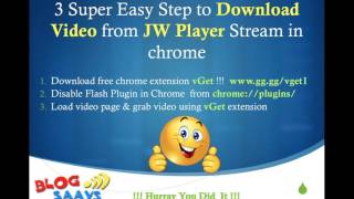 Download JWPlayer Videos in 3 Super Easy Steps [upl. by Nawek501]