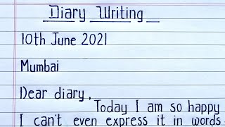 Diary writing in English [upl. by Asp]