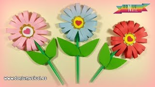 Cómo hacer FLORES DE PAPEL en 5 minutos 🌸🌼🌺 RECICLAJE [upl. by Ynattib]