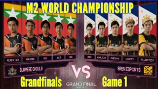 M2 Grand Finals  BREN vs BURMESE GHOULS Game 1 English  MLBB World Championship [upl. by Oates685]