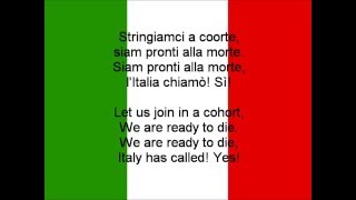 National anthem of Italy IT EN lyrics [upl. by Akirdna]