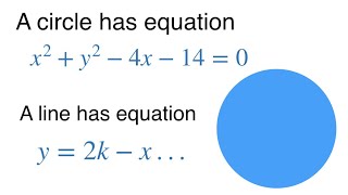 Coordinate Geometry  Circles question  Alevel Pure Maths [upl. by Zebedee824]