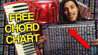 How To Play Accordion with FREE Chord Chart  Beginners Accordion Lesson [upl. by Okiek667]