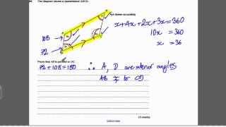 Circle Theorems 2 GCSE Higher Maths Exam Qs 14 [upl. by Koby]