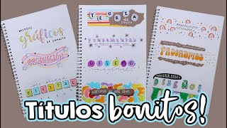 TÍTULOS BONITOS aesthetic SIN LETTERING ✄ Barbs Arenas Art [upl. by Anahsal]