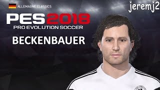 F BECKENBAUER Face  stats edit PES Allemagne classics [upl. by Nahtam]