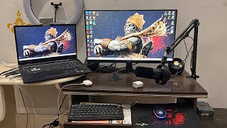 CAN YOU RUN A GAMING CHANNEL WITH A LAPTOP GAMING SETUP TOUR 2023 [upl. by Ybrek]