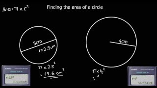 Finding the area of a circle [upl. by Philomena]