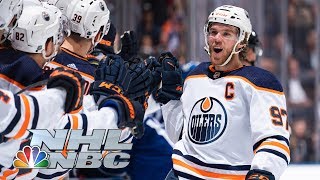 Connor McDavid splits defense scores INCREDIBLE goal vs Toronto  NHL  NBC Sports [upl. by Mauchi]