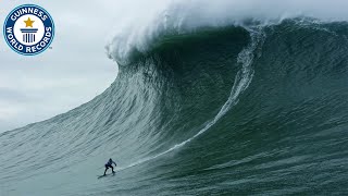 Largest wave surfed  Guinness World Records [upl. by Chandal930]