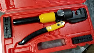 Harbor Freight Hydraulic Wire Crimper Review [upl. by Nyladnek]