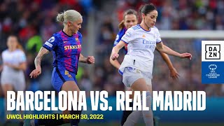 HIGHLIGHTS  Barcelona vs Real Madrid  UEFA Womens Champions League 20212022 Español [upl. by Kauffman]