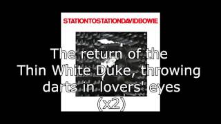 Station to Station  David Bowie  Lyrics [upl. by Naujek]