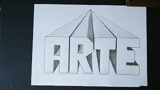 Como dibujar LETRAS 3D con punto de fuga en perspectiva [upl. by Lybis]