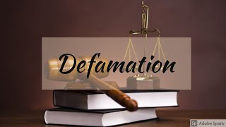 Defamation  Law of Torts  Easy way  in Hindi [upl. by Adolpho26]