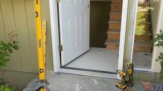 Jeld Wen Front Door Installation  Really crappy products and craftsmanship PART 1 [upl. by Maillliw]