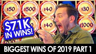 💸 BIGGEST WINS OF 2019 🌟 71000 in JACKPOTS and MORE 🎰 Part 1 of 3 [upl. by Anastasia]