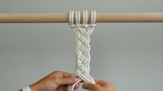 DIY Macrame Tutorial  Continuous Weave Method 1 [upl. by Edmunda]