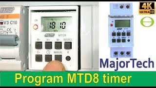 How to program a Majortech Digital Timer MTD8 [upl. by Kimball]