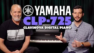 Yamaha CLP725 Clavinova Digital Piano  Overview and DEMO [upl. by Huberty705]