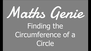 Finding the Circumference of a Circle [upl. by Latreshia]