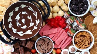 Easy Chocolate Fondue Recipe  Charcuterie Board [upl. by Kavanaugh]