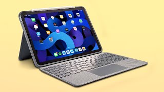 The BEST iPad Air 4 Keyboard Case with Trackpad  Logitech Folio Touch [upl. by Coh474]