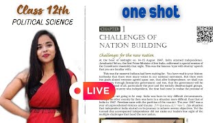 CHALLENGES OF NATION BUILDING  CLASS 12 CBSE  ONE SHOT  NCERT [upl. by Bazar]