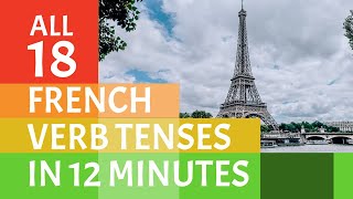 All 18 French Verb Tenses Explained in 12 Minutes How Many Do You Know [upl. by Oicatsana179]